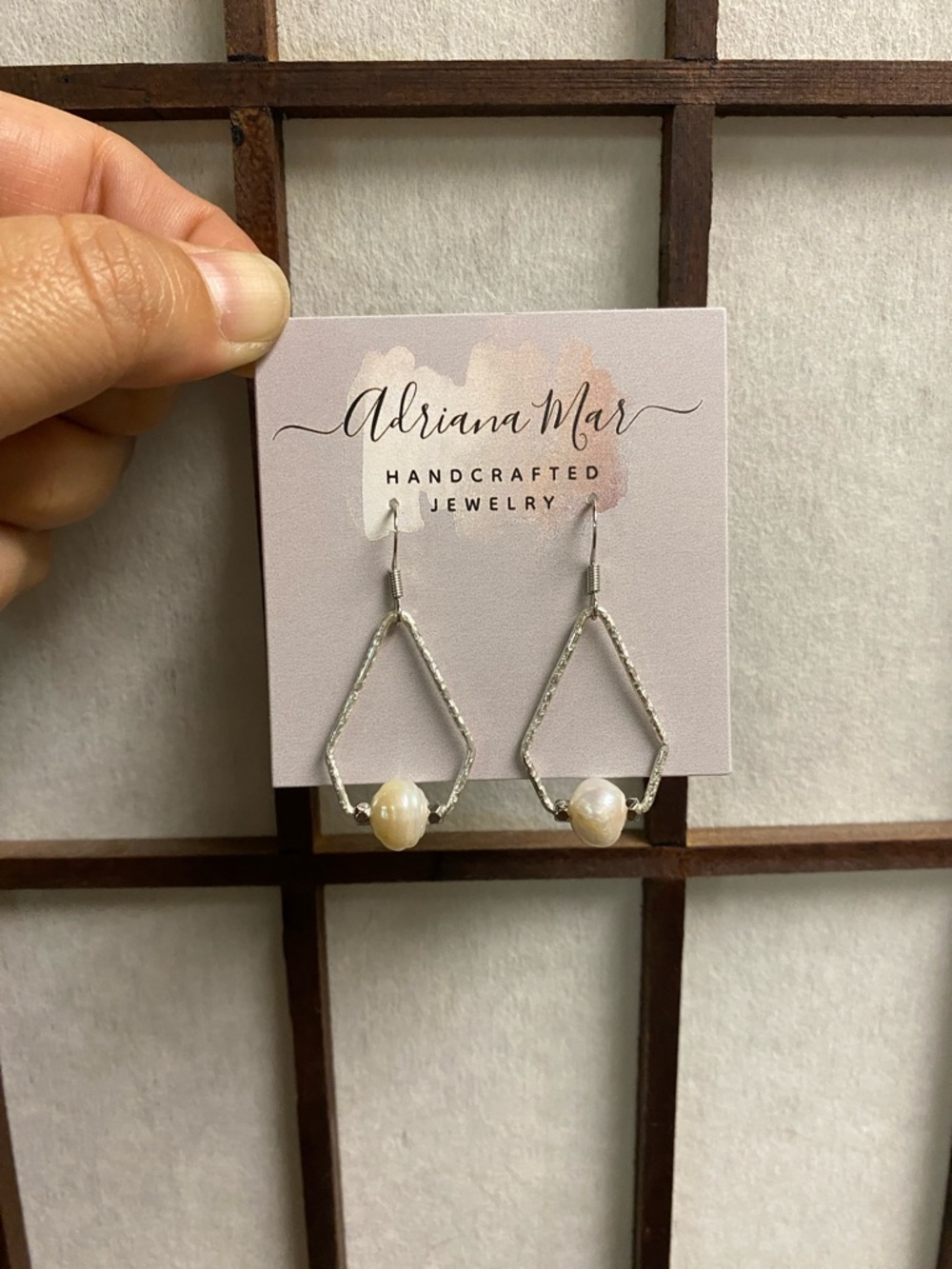 Silver Pearl Drop Earrings
